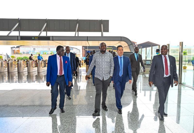 CS Murkomen launches Rail Mounted Gantry cranes at the Naivasha Inland Depot.